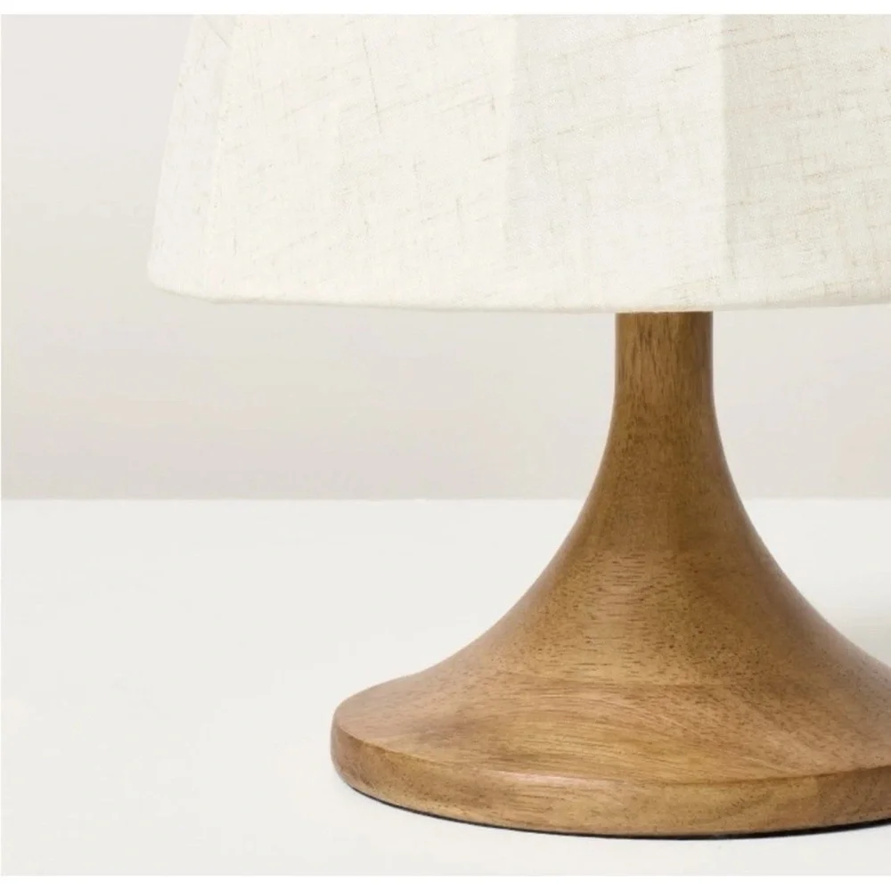 Wood Trumpeted Table Lamp & Shade - Hearth & Hand with Magnolia